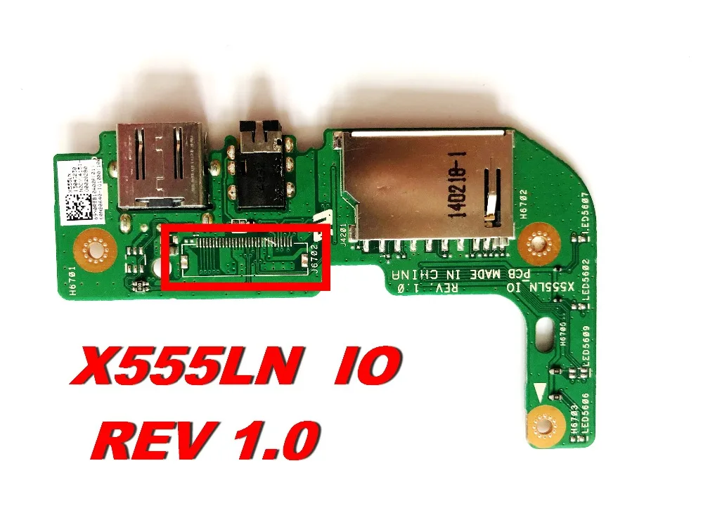 Оригинал для ASUS X555LN USB плата аудио SD карты IO REV 1 0 протестирована хорошая