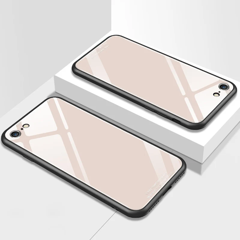 Tempered Glass Phone Case For Iphone X 8 7 6 Mobile Shell Cover Apple Cases Plus Protective Shatter-resistant |