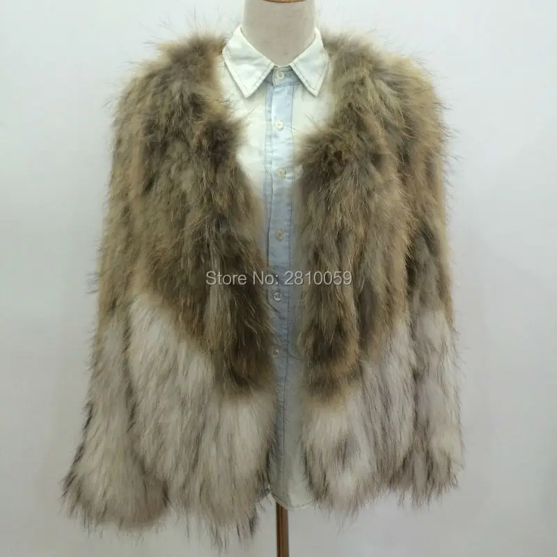 J0130 куртки из натурального меха енота женское меховое пальто для женщин зимние