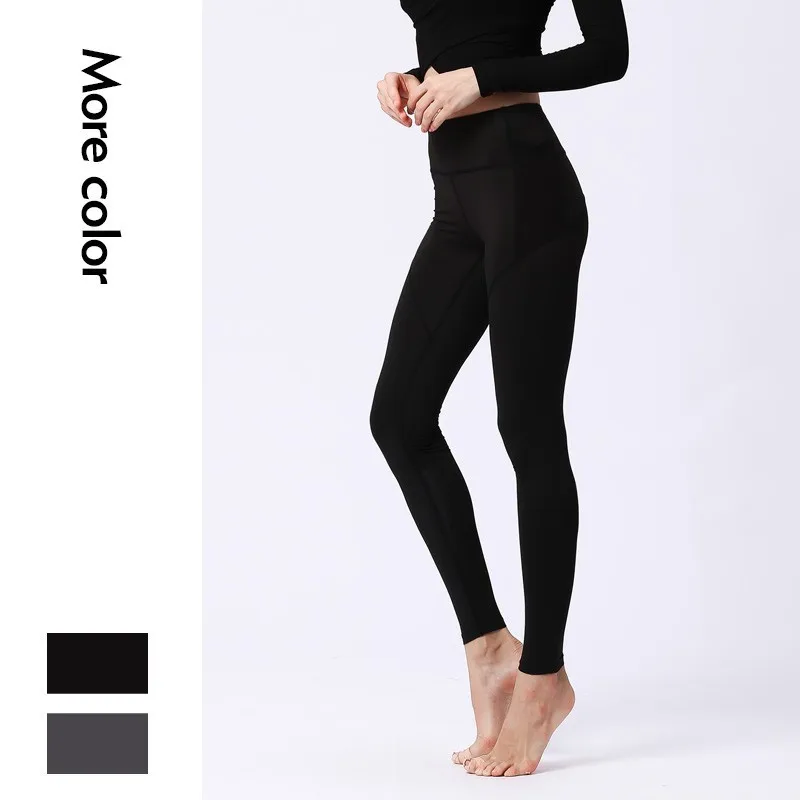 Женские штаны для йоги с завышенной талией и боковым карманом телефона женские