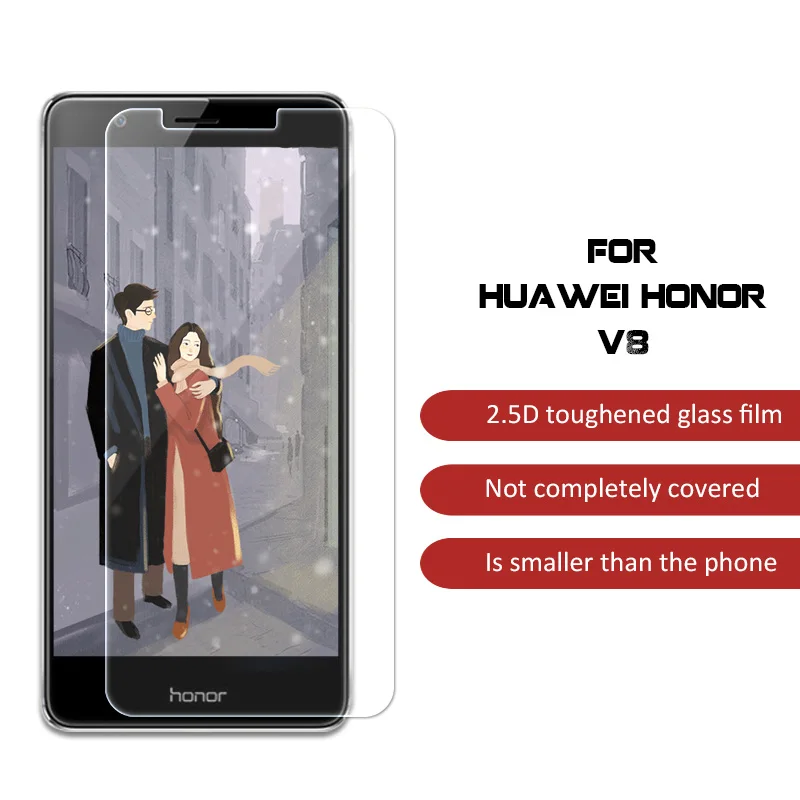 2.5D 9H защита для экрана для huawei y3 y5 y7 защитное закаленное стекло для huawei honor v8 nova 6 5a plus закаленное покрытие - Цвет: For huawei honor v8