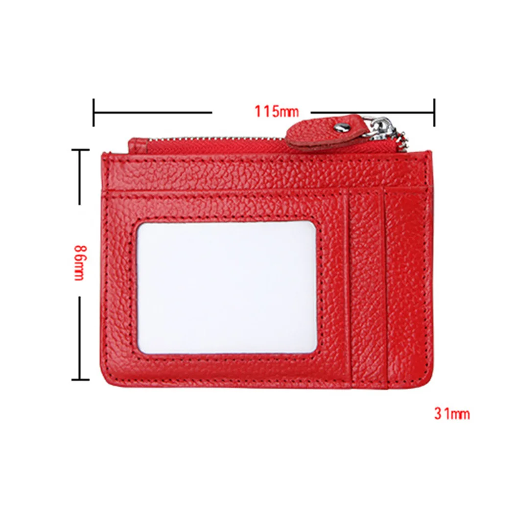 Anti-Theft Brush RFID Card Wallet Men Women Leather Clip Zipper Credit Card Holder Ladies Male Money Coin Purse Package Wallets