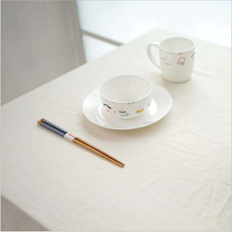 Японский стиль Высококачественная хлопковая льняная кружевная скатерть для