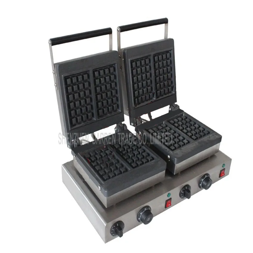 1 шт. электрическая двухконцевая вафельная машина коммерческая квадратная