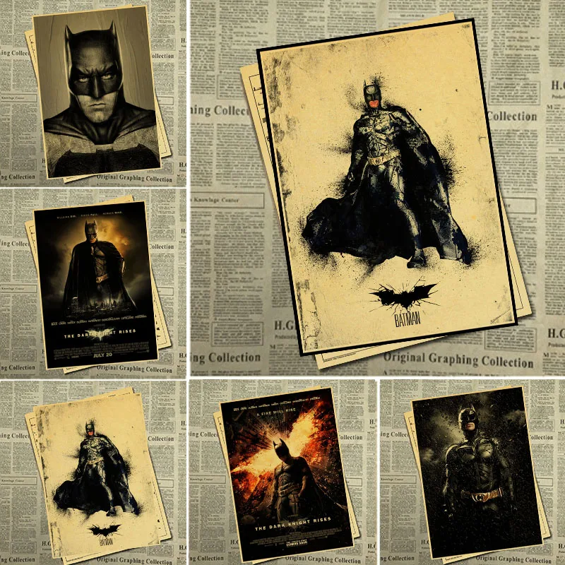 Супер герой винтажный DC комикс о Бэтмене плакат хорошего качества постер в стиле ретро крафт-бумага на стену для дома и бара детской комнаты