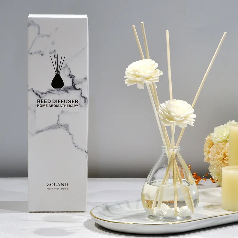 Аромадиффузор 100 мл с натуральными тростниковыми палочками и сушеными цветами