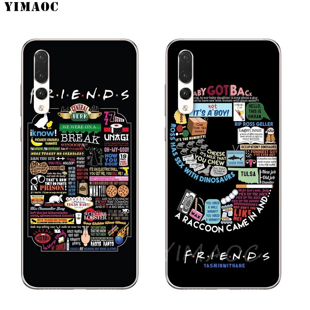 Мягкий чехол YIMAOC Friends tv для Huawei P8 P9 P10 P20 P30 Lite Pro P smart 2019 |