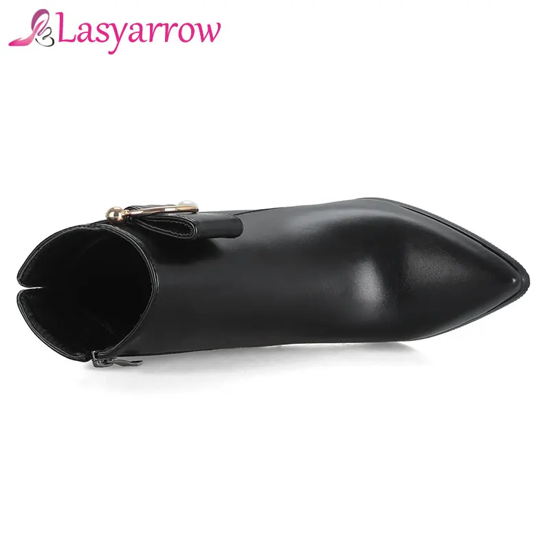 Брендовая женская обувь Lasyarrow на высоком каблуке с острым носком женские