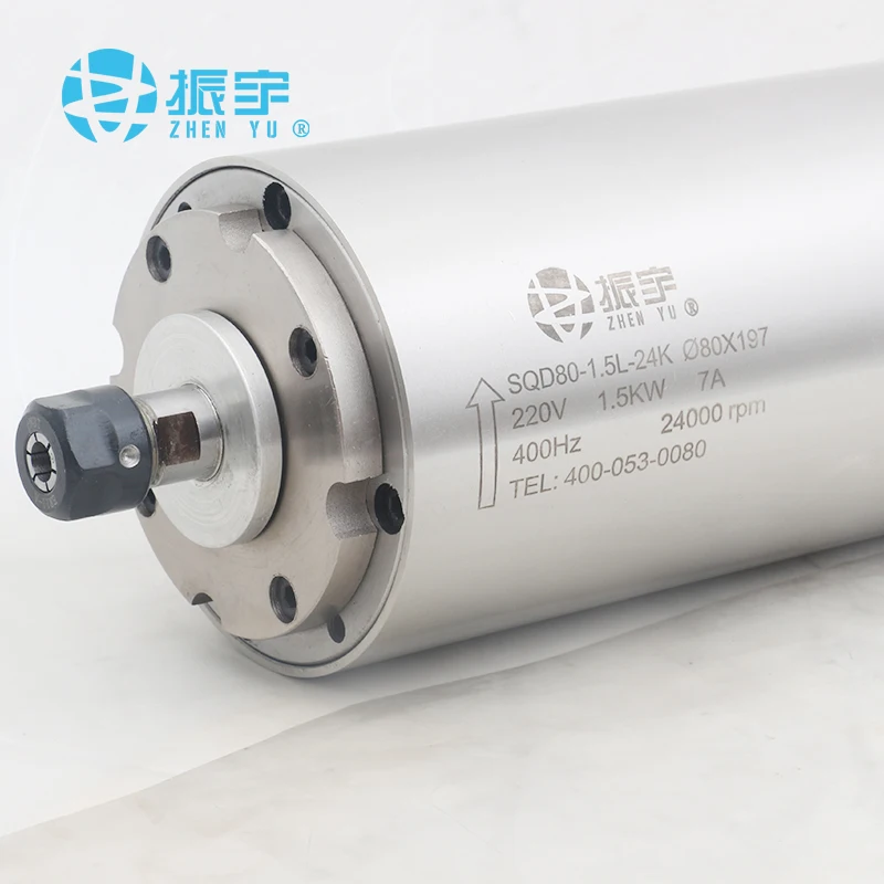 ZHENYU/SQD 1.5kw ER11 шпиндель с водяным охлаждением 4 подшипниками|Шпиндель станка| |