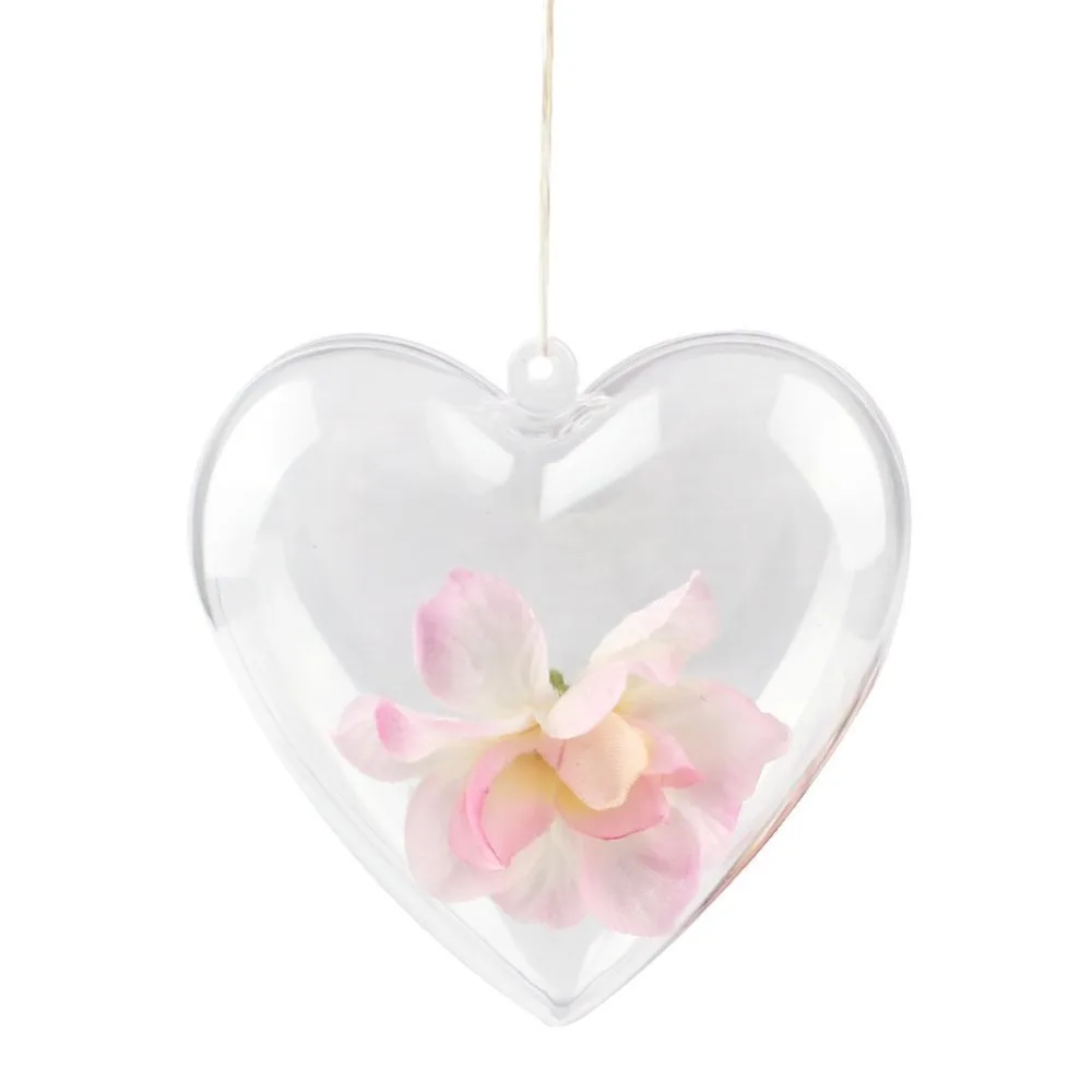 

10 шт., пластиковые акриловые Заполняемые шарики в форме сердца