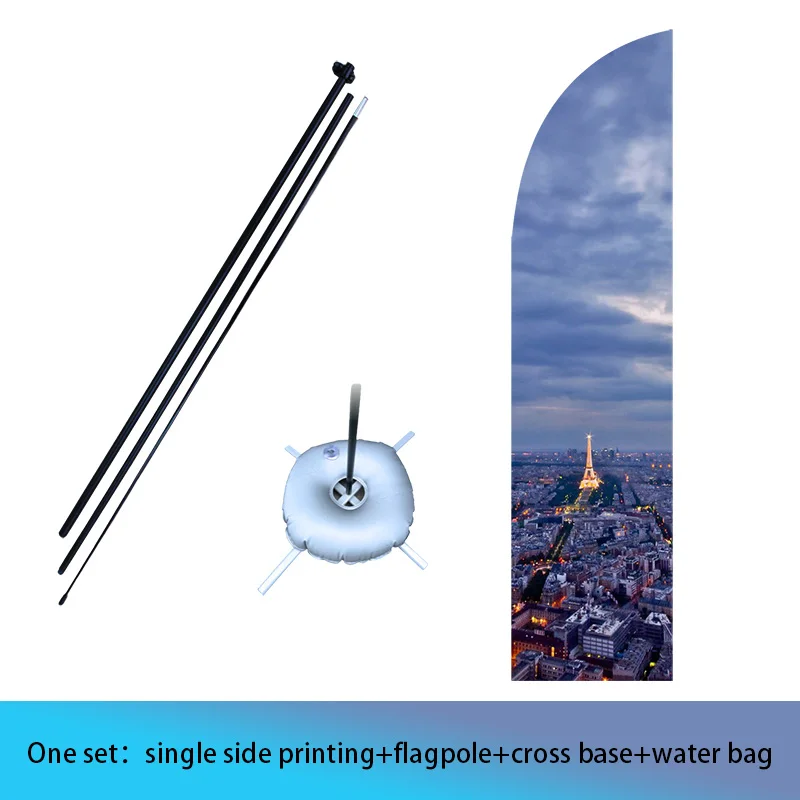 single pole base Флаги и растяжки пляжный флаг в форме пера и флагштока с крестообразной печатью на заказ рекламная акция - Цвет: single pole base