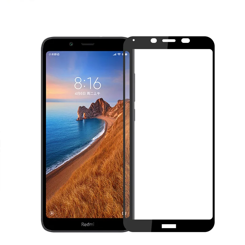 Keajor Tempered Glass For Xiaomi Redmi 7A Full Cover Film Scratchproof Screen Protector Protective | Мобильные телефоны и