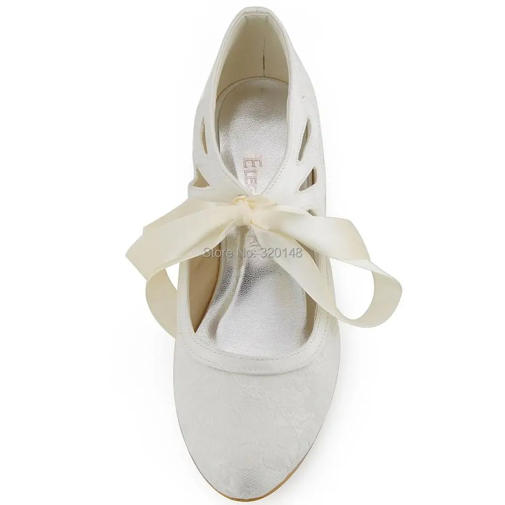 Женские свадебные туфли Цвет белый слоновой кости Туфли Мэри Джейн с закрытым