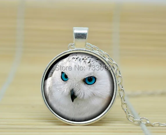 10pcs Owl pendant necklace jewelry nature glass cabochon A0639 | Украшения и аксессуары