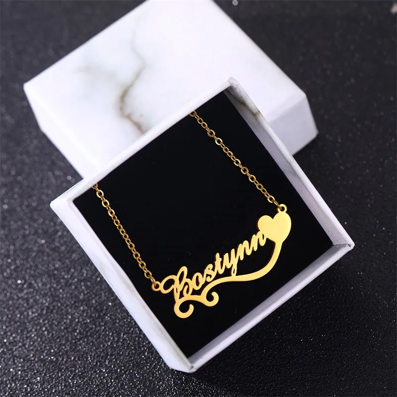 Регулируемое ожерелье с именем женское Индивидуальные ювелирные изделия