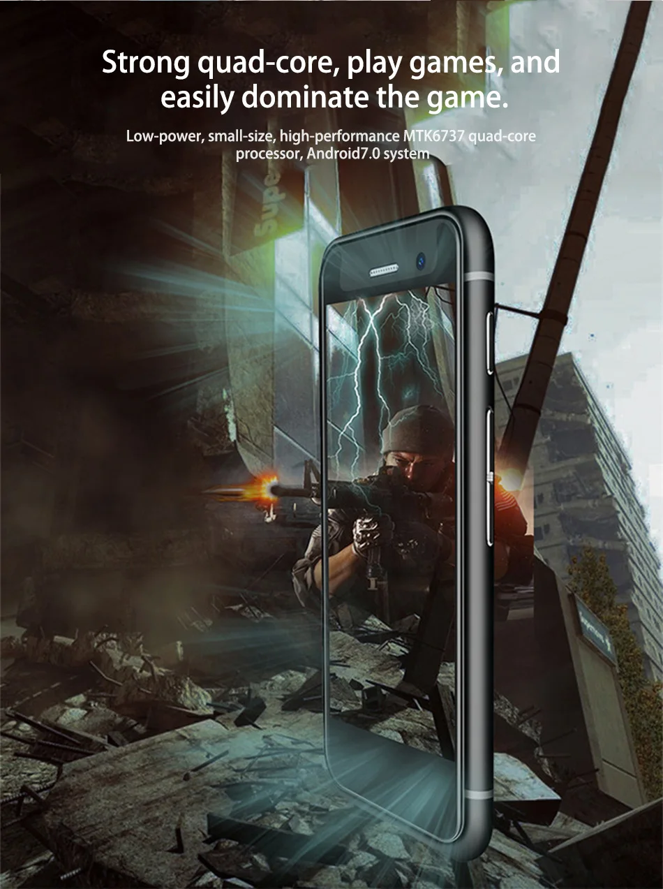 Мини 4G LTE мобильный телефон Melrose S9 PLUS MTK6737 1 ГБ 8 ГБ Android 7,0 2,45 дюймов супер маленький экран маленький смартфон