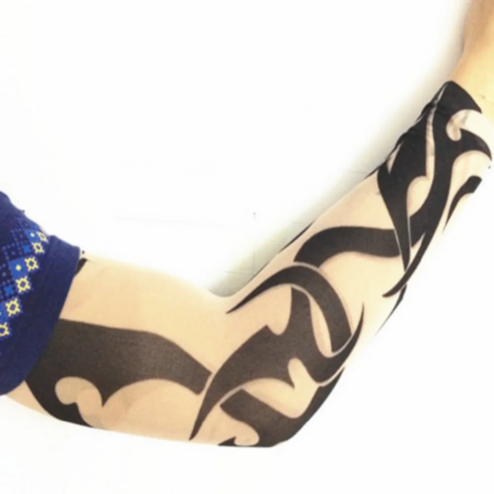 10 шт./лот новые эластичные носки из 100% нейлона с имитацией татуировки на рукавах