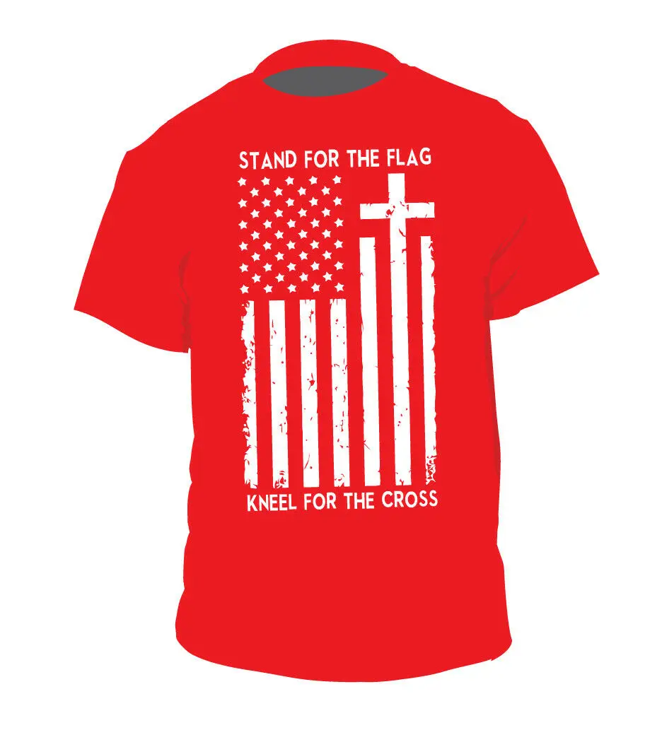 2 Футболка с надписью «STAND FOR THE FLAG» - Цвет: 2