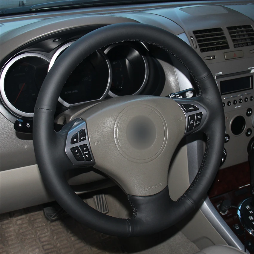 MEWANT черный чехол рулевого колеса автомобиля из натуральной кожи для Suzuki Grand Vitara 2006 2007-2013