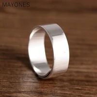 100 999 sterling silver smooth open rings for women ins simple style fashion jewelry accessories