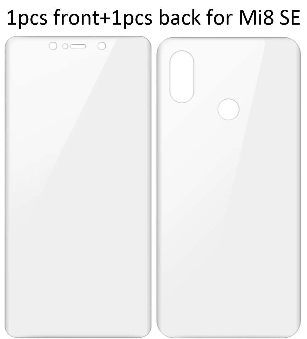 1pcs front 1pcs back Imak Гидрогелевая пленка 3 III для Xiao mi 8 mi 8 Se Lite Pro Explorer задняя Передняя Задняя Защитная Прозрачная Олеофобная пленка - Цвет: 1pcs front 1pcs back