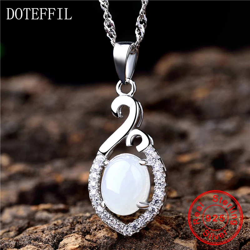 Женское Ожерелье с кулоном из серебра 925 пробы кристаллами|brand jewelry|jewelry brandnecklace women