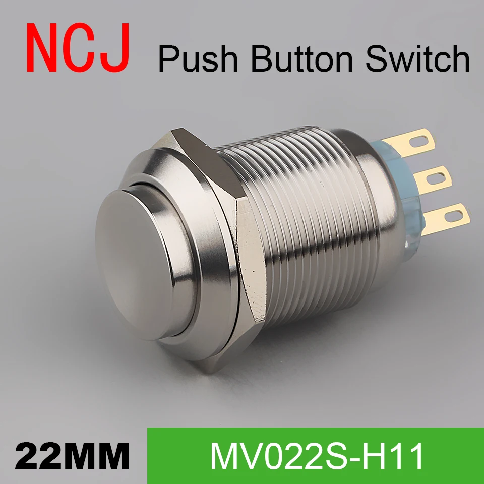 NCJ 22 мм металлический кнопочный переключатель IP67 поддерживается альтернативный