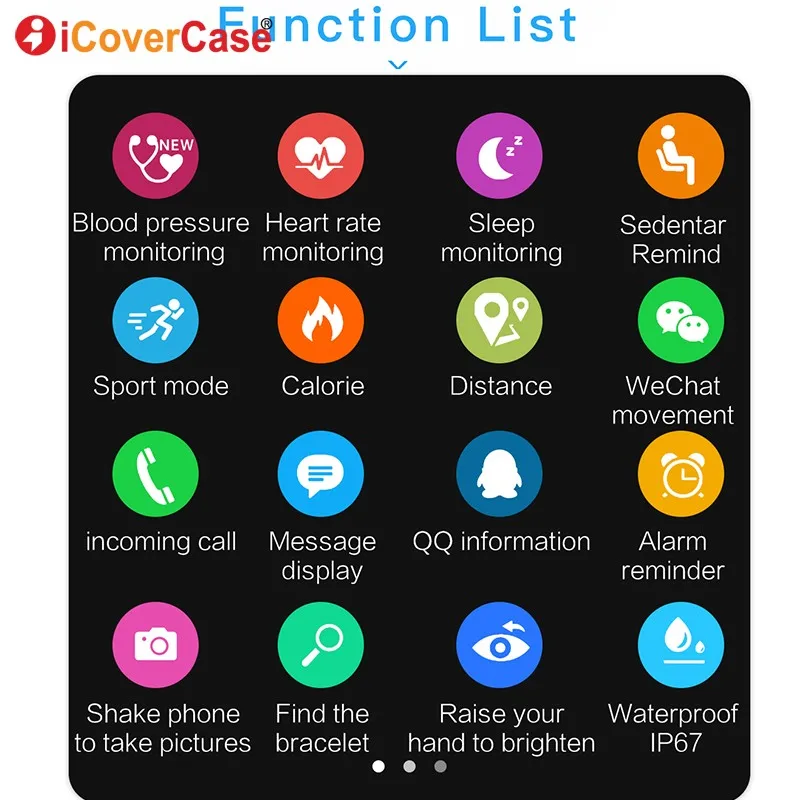 

Smart Wristband For Samsung Galaxy J4 J6 J8 J3 J5 J7 2017 A3 A5 A7 A6 A8+ A9 2018 Blood Pressure Waterproof Smart Watch Bracelet