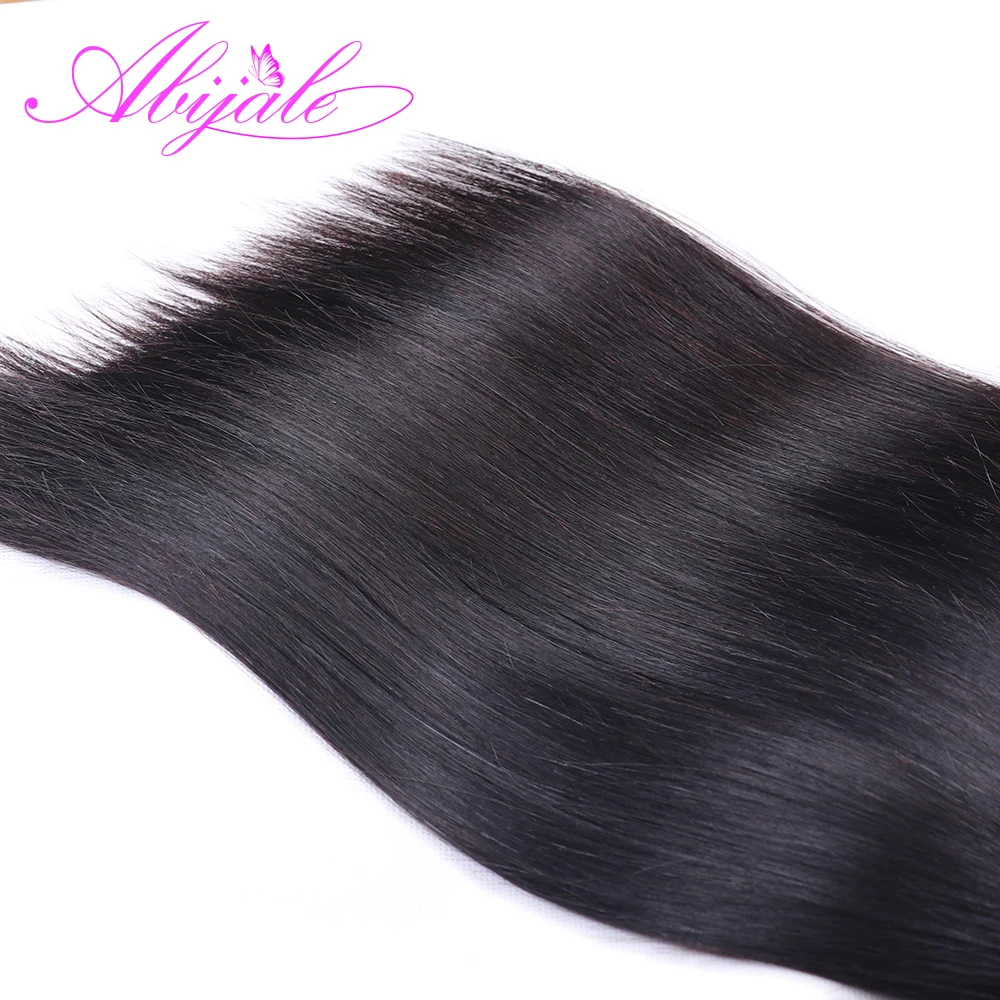 Abijale бразильские Прямые объемные человеческие волосы для плетения 4 шт. без уток
