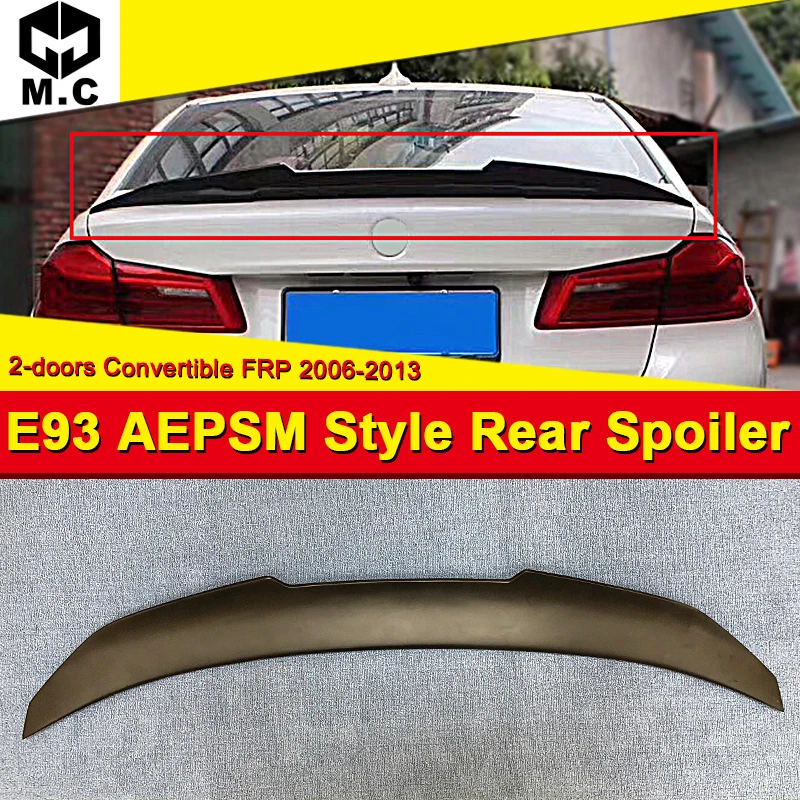 Для BMW E93 M3 2 дверный купе высокого удар багажник спойлер крыла FRP Неокрашенный PSM
