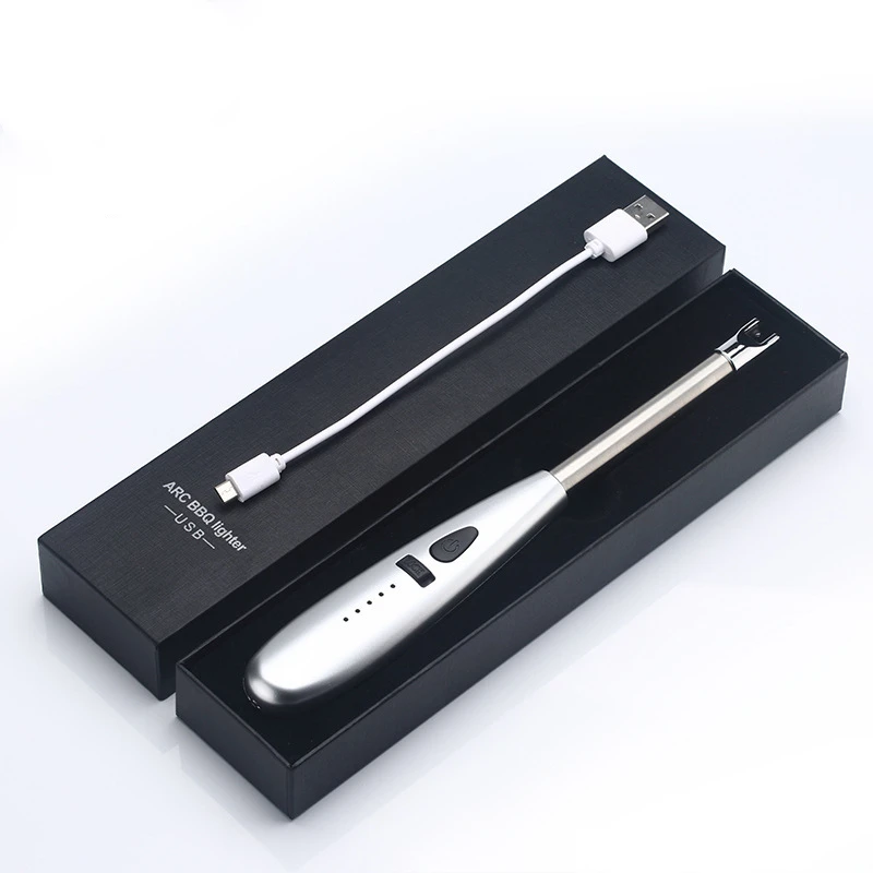 Длинная электрическая перезаряжаемая USB кухонная Зажигалка Ветрозащитная