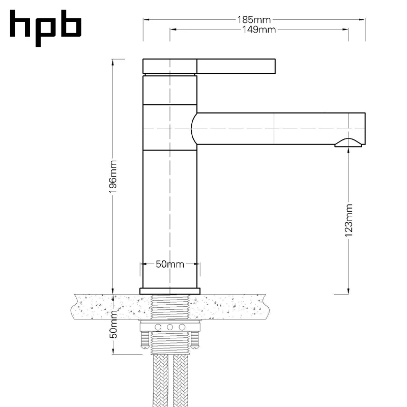 HPB латунный хромированный кран с вращением на 360 градусов для раковины белый и