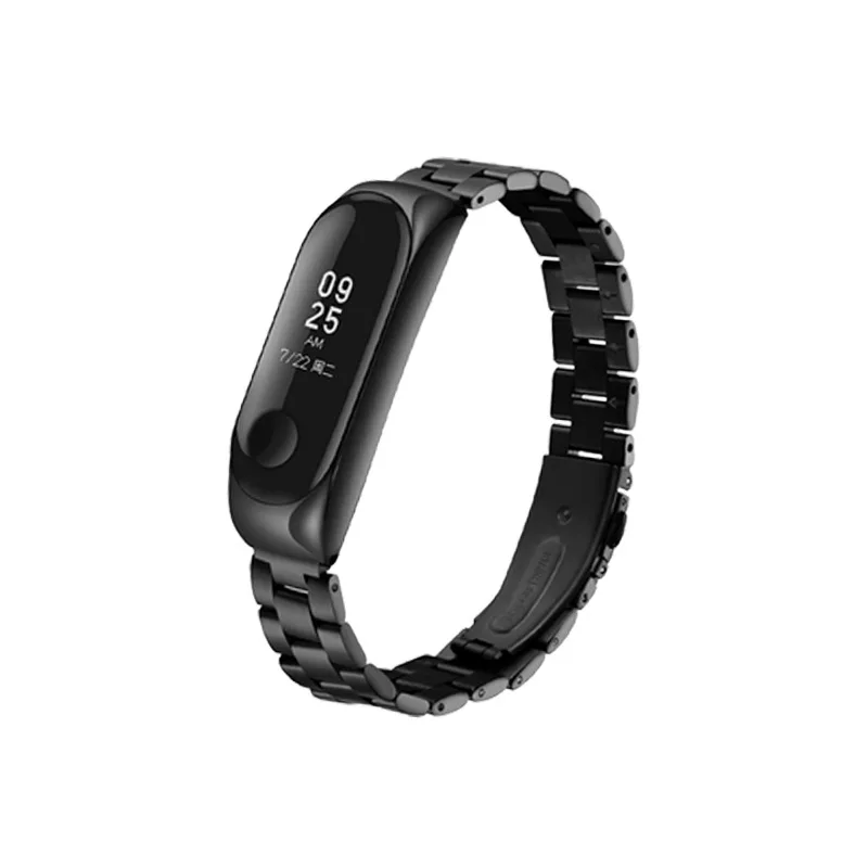 Нержавеющая сталь Ремешок сменные часы ремни для сяо mi band 3 металлические часы ремешок для умного браслета mi band 3