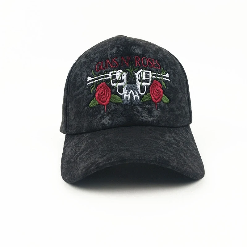Guns N Roses Led Zeppelin вышивка демисезонная бейсболка Осенняя черная женская шапочка 2018