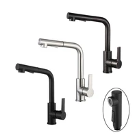 Kitchen Basin Faucet Pull Out Sink Mixer Tap Bathroom Taps Spray Head Deck Mounted Cold and Hot Mixer Rotatable Water Sink Tap