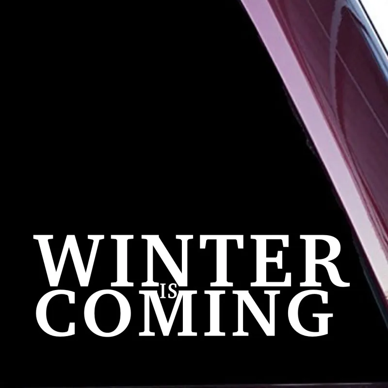 Дизайн 2 зима приближается 8 &quotвысечка Виниловая Наклейка для windows автомобильные