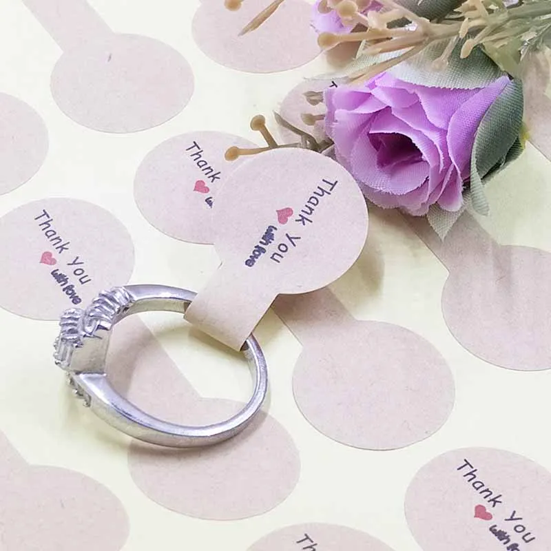 200 шт 2018New DIY RingLabel ручная работа с любовной наклейкой этикетка ожерелье ценник 0