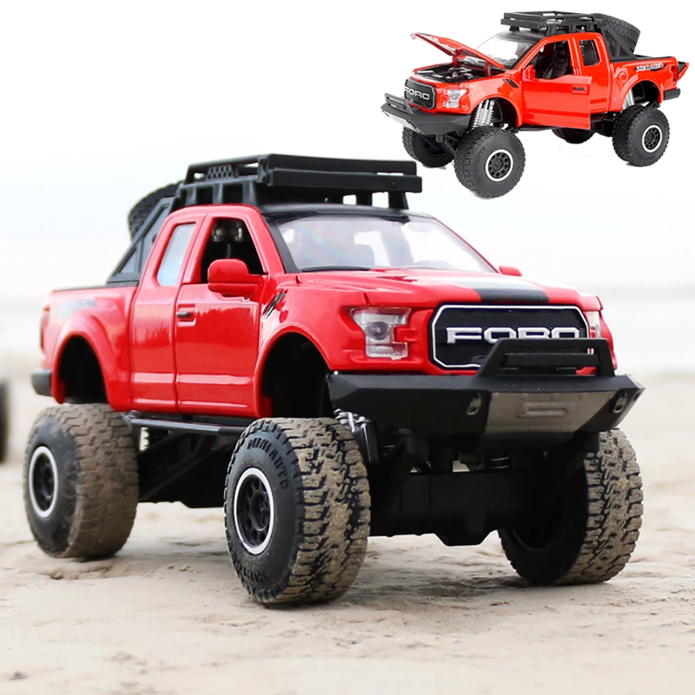 Новинка 1:32 детские игрушки Raptor F150 пикап металлическая Игрушечная модель