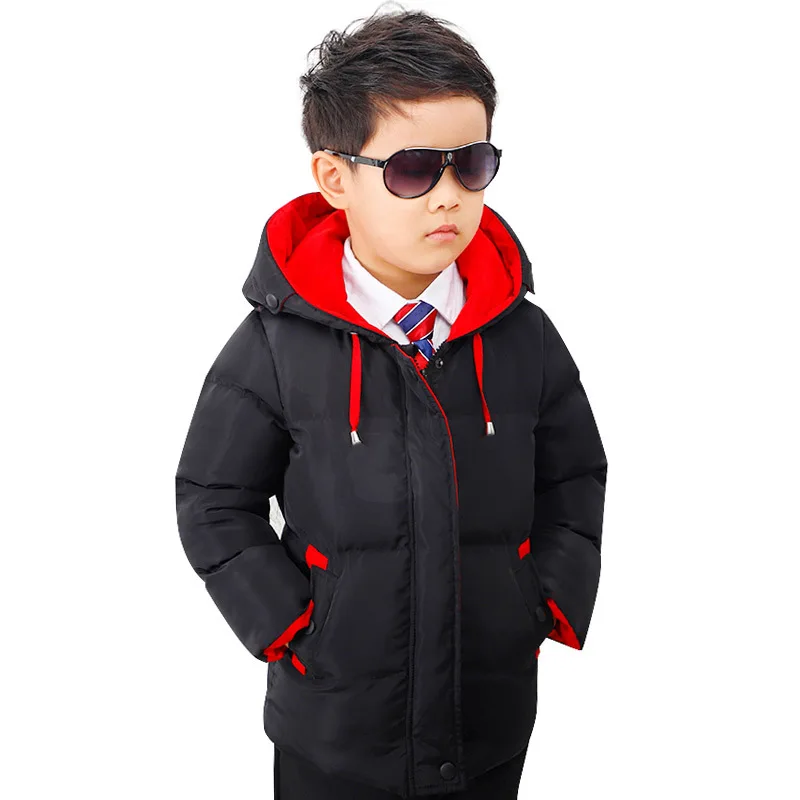 

2018 New Winter Clothing Boy Cotton Hooded Children's Warm Jacket Cotton Jacket Winter Coat for Kids