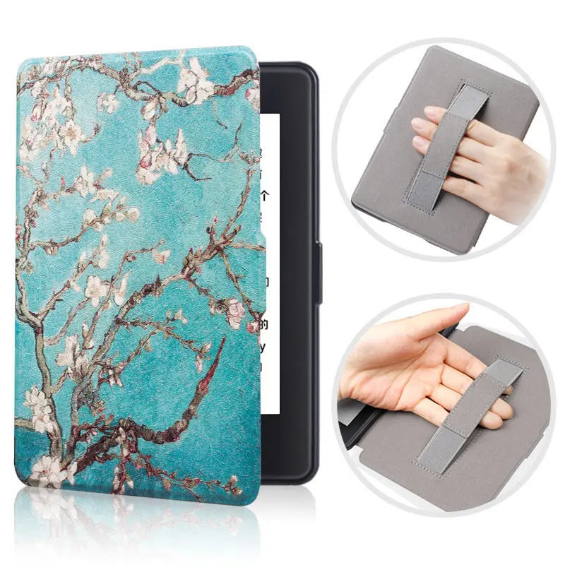 Apricot blossom Смарт-чехол для запястья, новинка, Amazon Kindle Paperwhite, 4, Магнитный флип-чехол для Paperwhite, чехол для планшета, для чтения электронных книг - Цвет: Apricot blossom