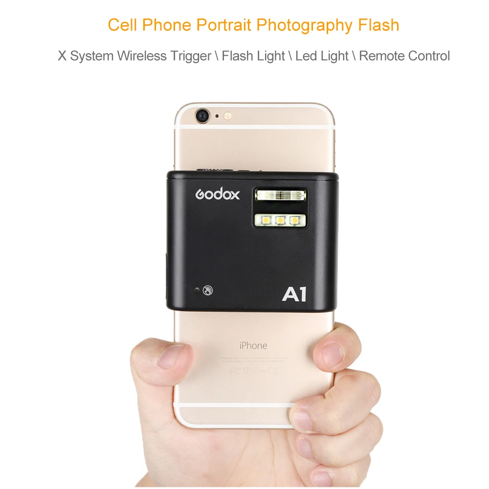 Godox A1 смартфон Вспышка Speedlite 2,4 г Беспроводной Системы триггер Управление при постоянном светодиодный светильник для iPhone 6S 7 plus