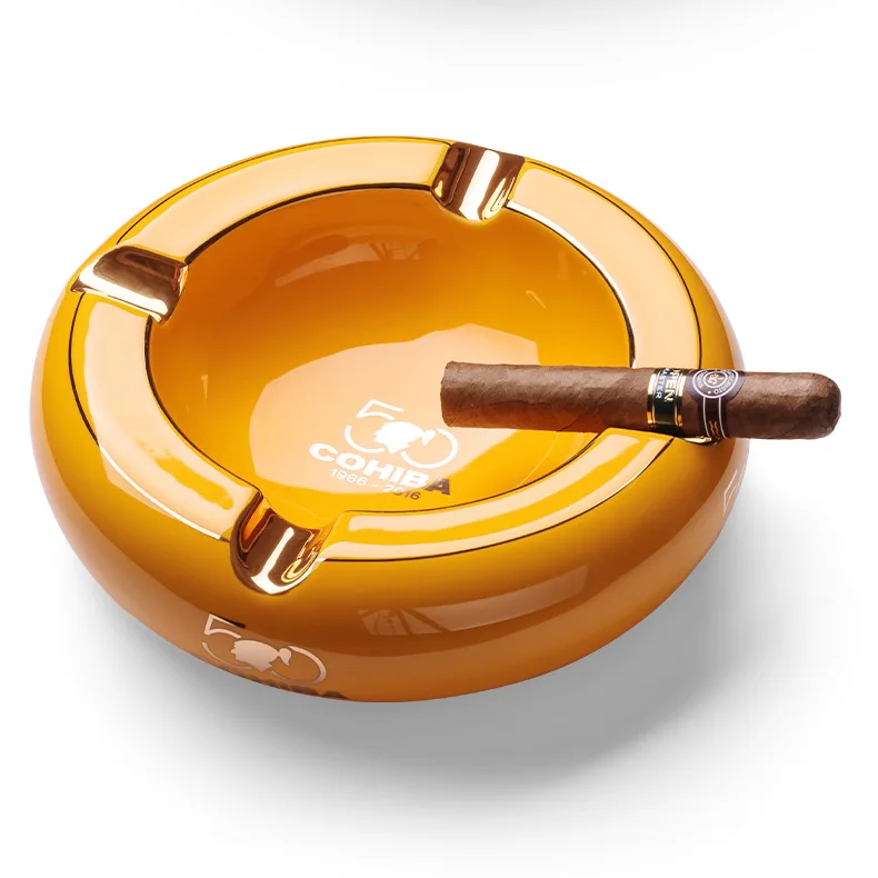 COHIBA 4 пепельницы в 1 дизайн бытовой Роскошные керамическая пепельница для сигар Портативный дома сигареты пепельница уличная пепельница CLG-0094