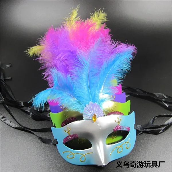 Детское пальто на пуху маска пол-лица платье принцессы для маскарада вечеринки