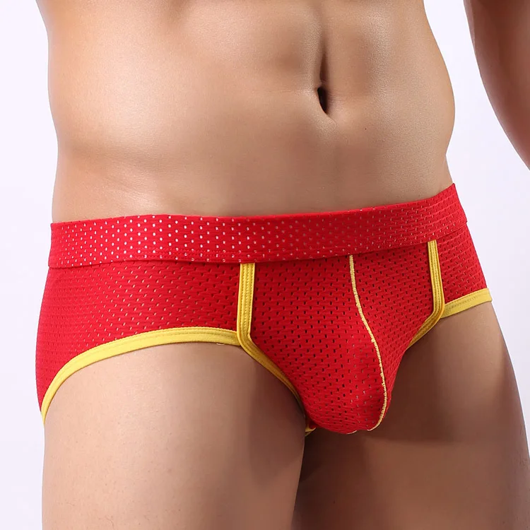 Трусы мужские короткие с U-образным выпуклым мешочком пикантное нижнее белье