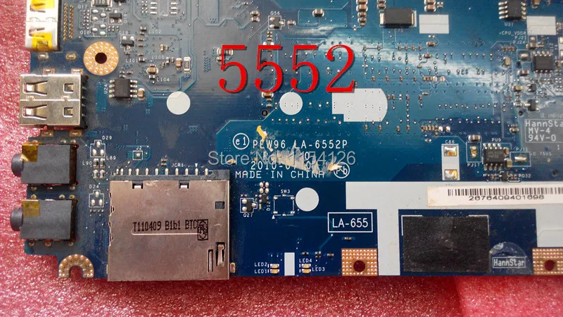 Материнская плата для ноутбука MBR4602001 Acer aspire 5552 материнская PEW96 LA 6552P