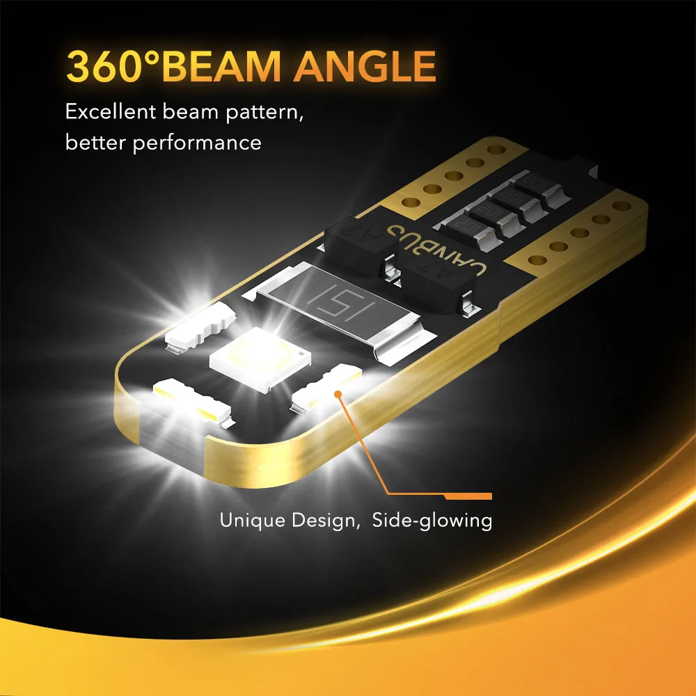 10 шт. OXILAM LED T10 Canbus W5W Светодиодная лампа без ошибок 360 градусов освещение для