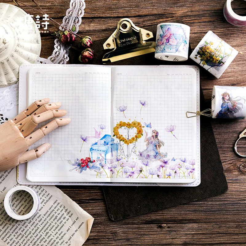3 см/4 5 см * м Сладкий Kawaii портрет мечтательной Романтический лента Washi Скрапбукинг