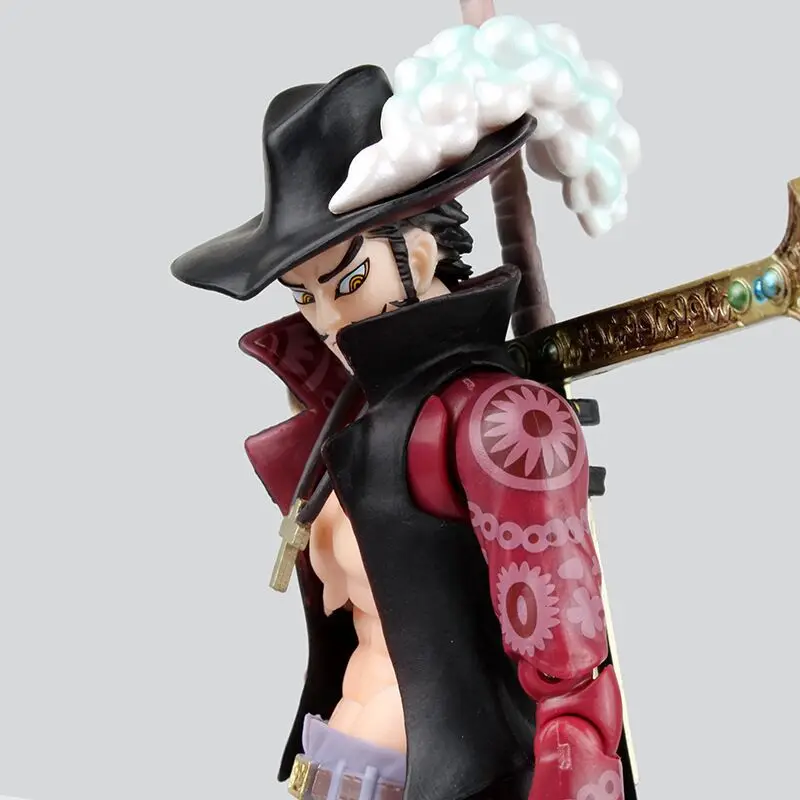20 см одна штука Hawkeye Mihawk игрушка ПВХ Аниме Фигурка совместное мобильность модель