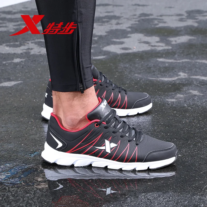 984119119517 XTEP Black Elasticity Professional Outdoor Sports Rubber Sneakers Athletic Trainers Men's Running Shoes | Спорт и