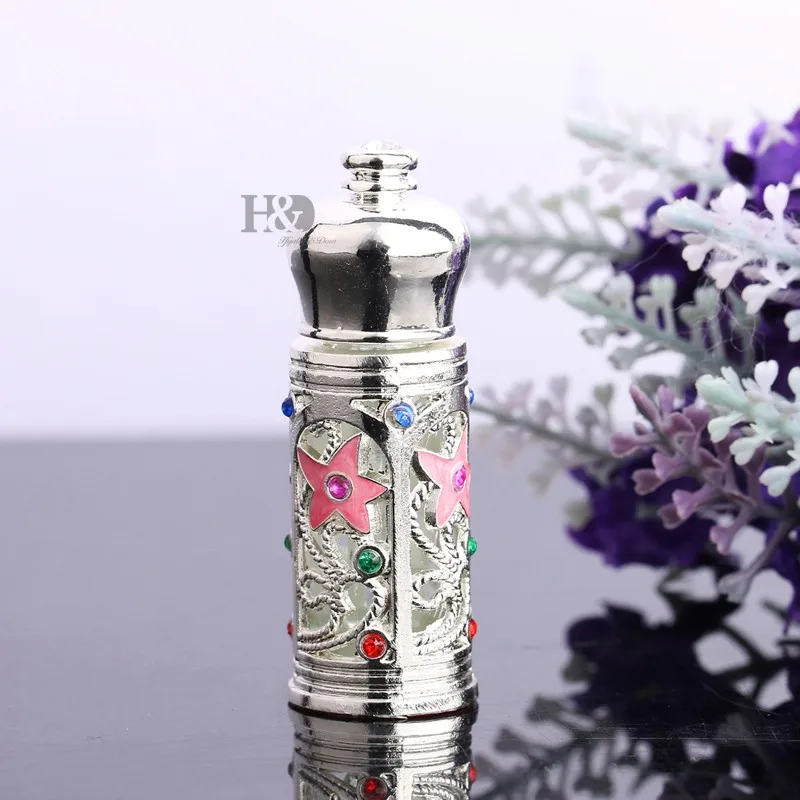 H& D 3 мл металлический полый цветок многоразового использования флакон духов Мини старину пустой ароматизатор контейнер домашний Свадебный декор путешествия подарок